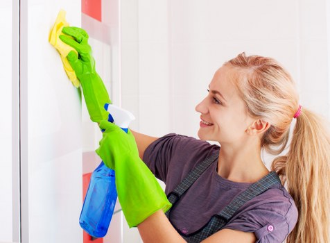Communal entrance cleaning in a South Kensington residential building