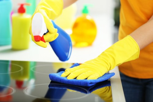 Local cleaners preparing a South Kensington flat before move in