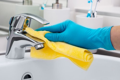 Upholstery cleaning process in a South Kensington apartment