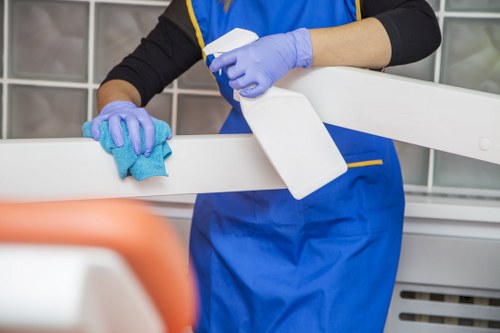 Cleaner maintaining a South Kensington property with a weekly cleaning routine